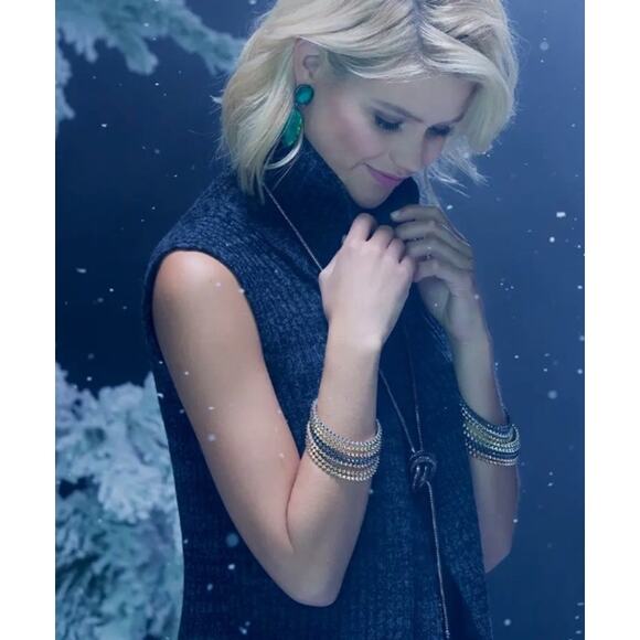 Kendra Scott Remy Stackable Bracelets Mixed Metal Spiky - Picture 2 of 6